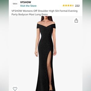 Off Shoulder High Slit Formal Evening Party Bodycon Maxi Long Dress